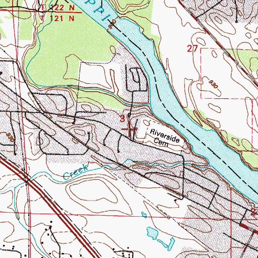 Topographic Map of Joyner Airport (historical), MN