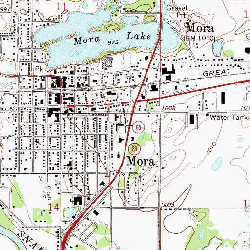 Topographic Map of Kanabec Hospital Heliport, MN