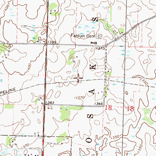 Topographic Map of K and K Airstrip (historical), MN