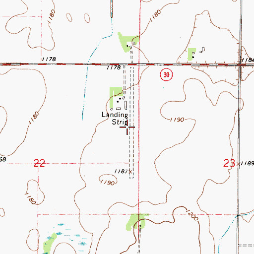 Topographic Map of Arneman Field (historical), MN
