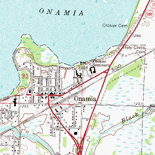 Topographic Map of Mille Lacs Heliport, MN
