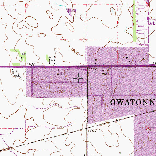Topographic Map of Agri Helicopter Incorporated Heliport, MN
