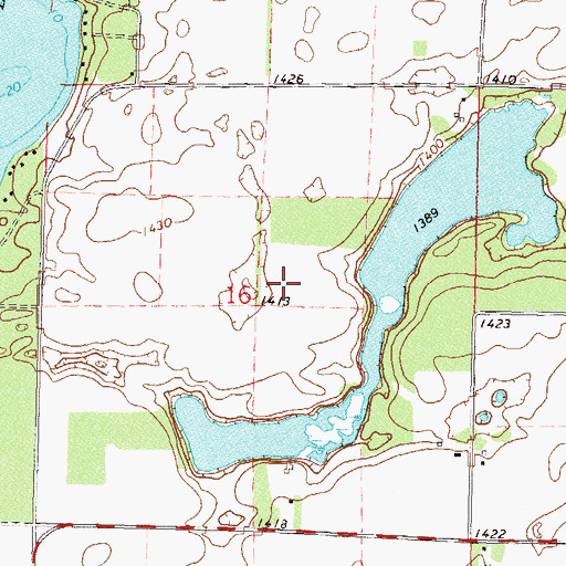 Topographic Map of Cary Airport, MN
