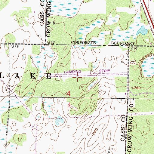 Topographic Map of Myers Field, MN