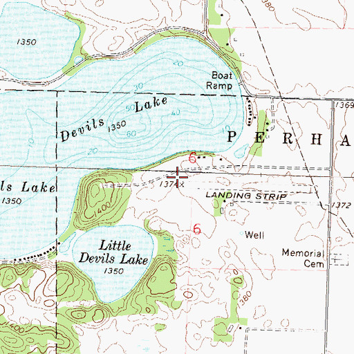 Topographic Map of Aerovilla Airport, MN