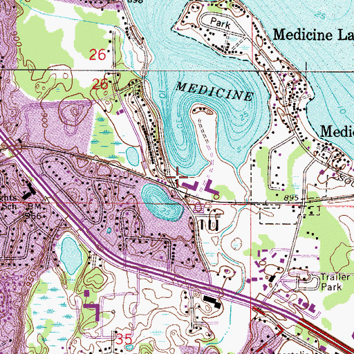Topographic Map of Eastmans Medicine Lake Seaplane Base, MN
