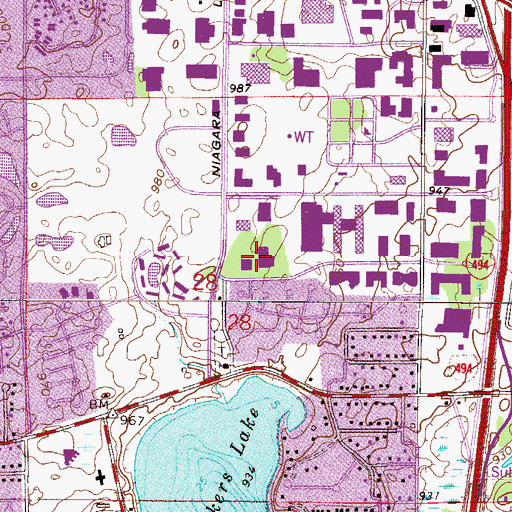 Topographic Map of Advance Machine Company Heliport, MN