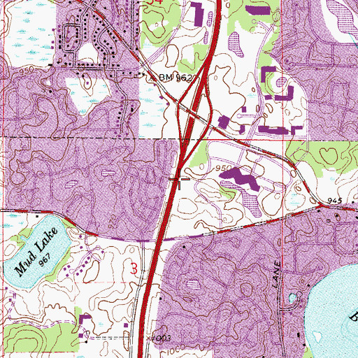 Topographic Map of Prudential Helistop, MN