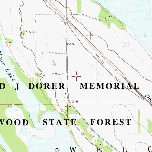 Topographic Map of Prairie Island-Schaller Airport (historical), MN