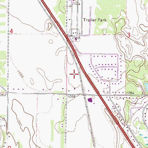 Topographic Map of Little Rock-Rock Port Airport (historical), MN