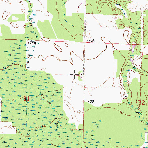 Topographic Map of Erickson Airport, MN