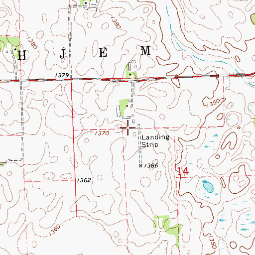 Topographic Map of Velo Airstrip, MN