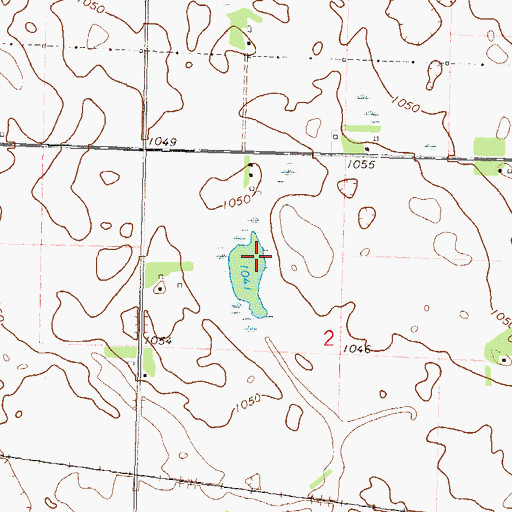 Topographic Map of Johnson Airport (historical), MN