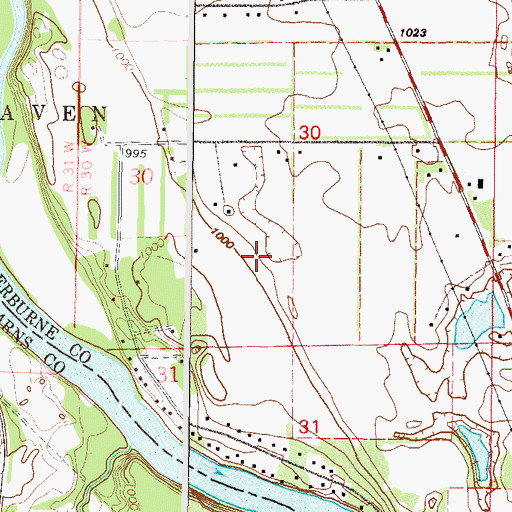 Topographic Map of Haven Airport (historical), MN