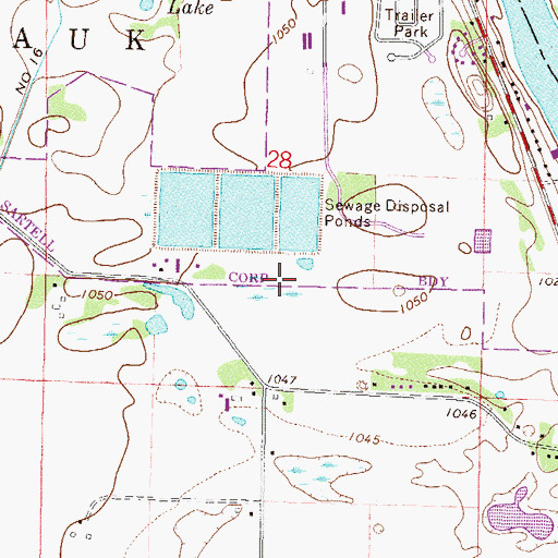 Topographic Map of Guggenberger Airport (historical), MN