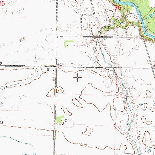 Topographic Map of Brauns Airport (historical), MN