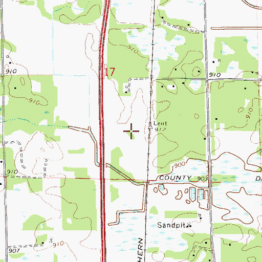 Topographic Map of Sunrise Airport (historical), MN