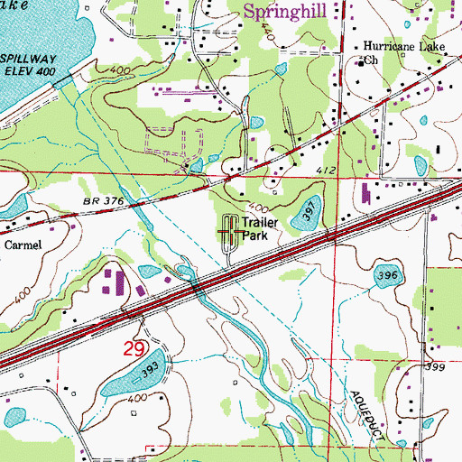 Topographic Map of Sherwood Estates, AR