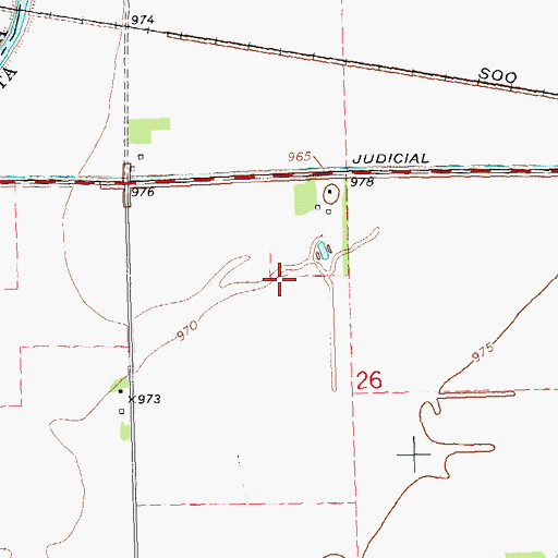 Topographic Map of Wetherbee Farm Airport, MN