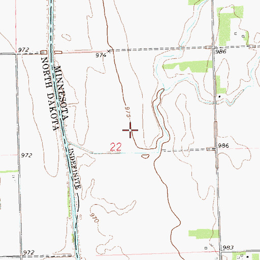 Topographic Map of Beyer Airport (historical), MN