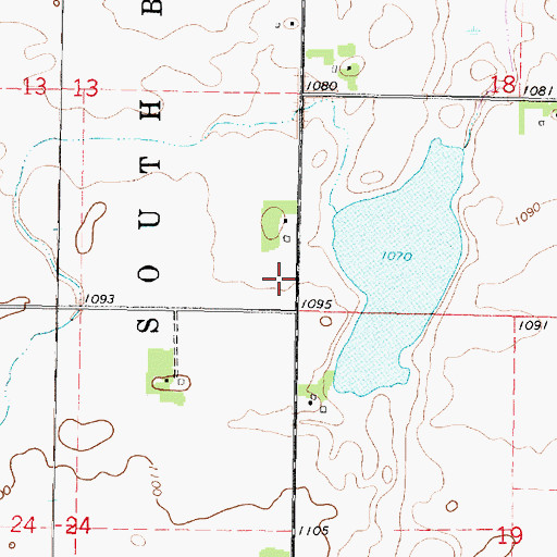 Topographic Map of Sieg's Farm Airport, MN