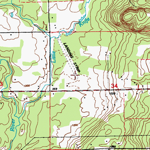 Topographic Map of Anthony Private Airport, MN