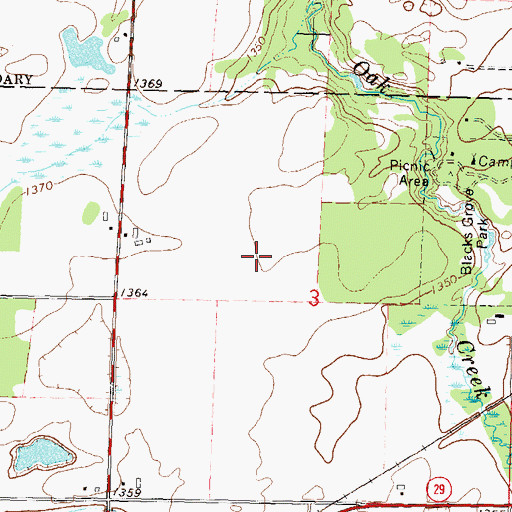 Topographic Map of Wadena Municipal Airport, MN