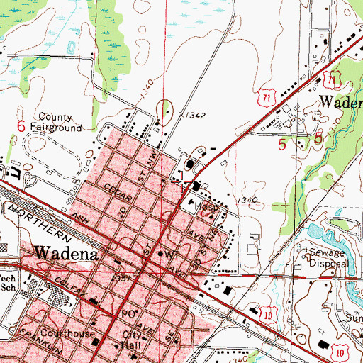 Topographic Map of Tri-County Heliport, MN