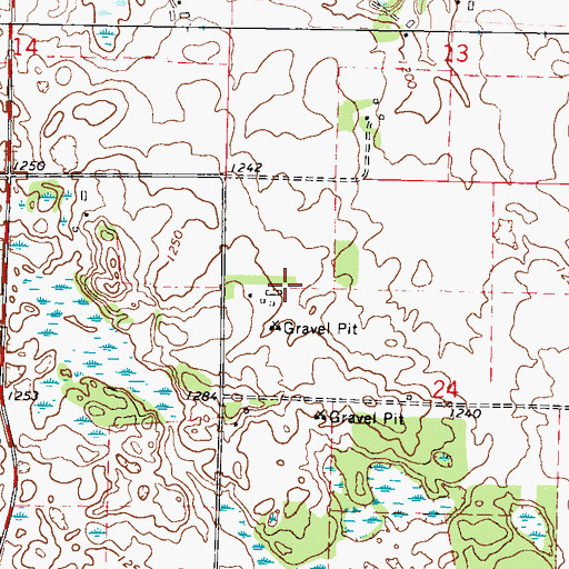 Topographic Map of Don's Landing Field, MN