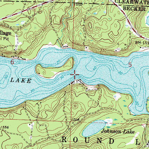 Topographic Map of Jolly Fisherman Seaplane Base, MN