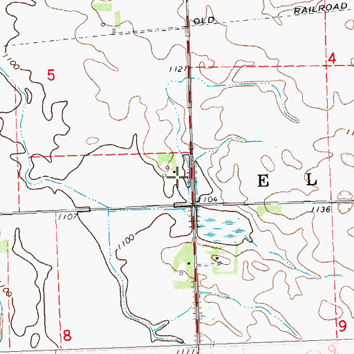 Topographic Map of Brutlag Farms Airport, MN
