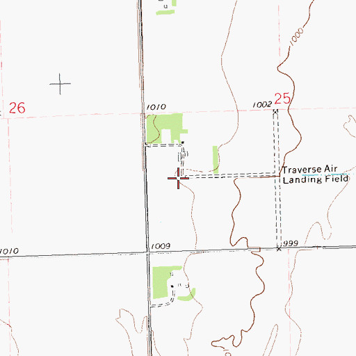 Topographic Map of Traverse Air Airport, MN