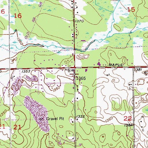 Topographic Map of Hermantown, MN