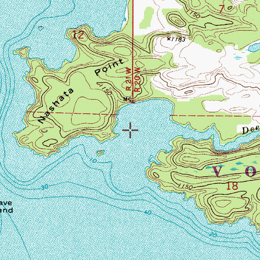 Topographic Map of Slatinski Bay, MN
