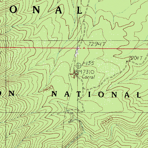 Topographic Map of Kane Corral, AZ