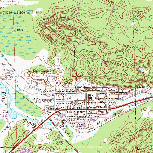 Topographic Map of President McKinley Point of Interest, MN