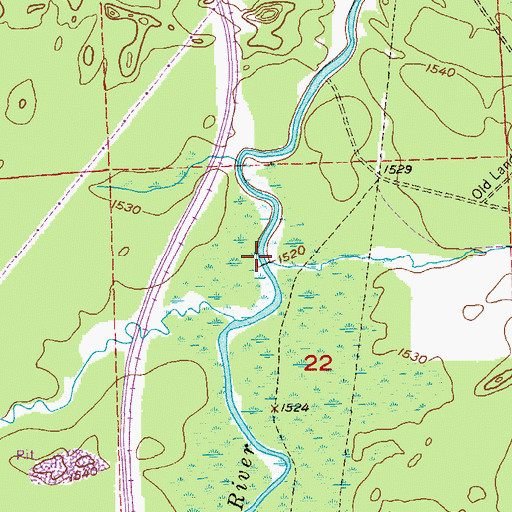 Topographic Map of Twenty Proof Creek, MN