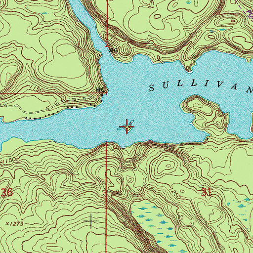 Topographic Map of Filla Island, MN