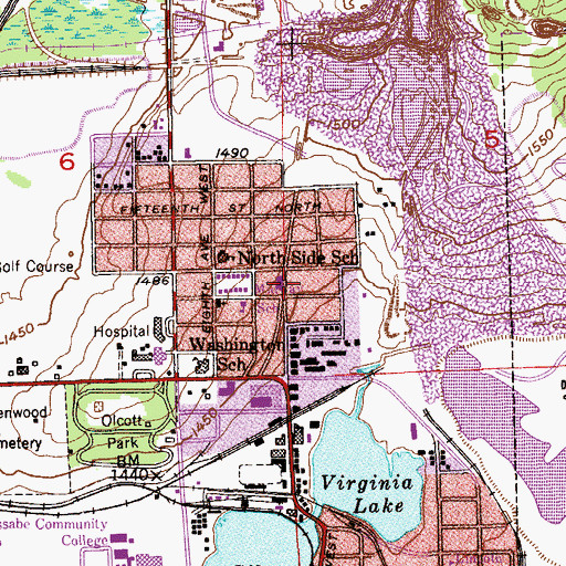 Topographic Map of Midway School, MN