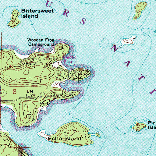 Topographic Map of Park Point, MN