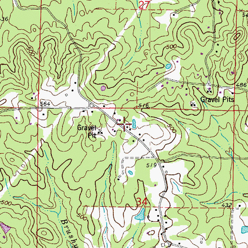 Topographic Map of Viewpoint School (historical), AR