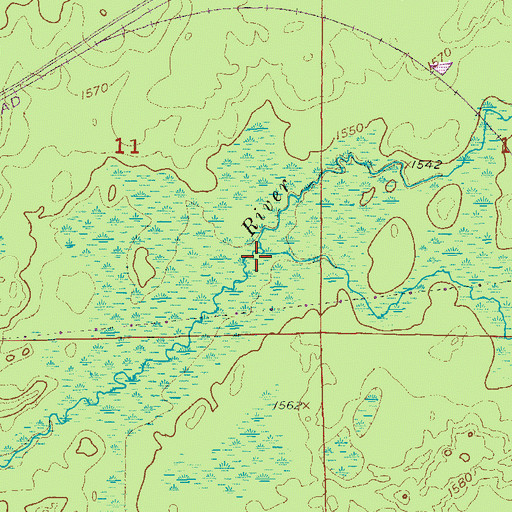 Topographic Map of Stubble Creek, MN