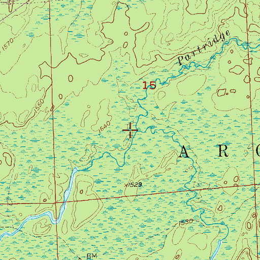 Topographic Map of South Branch Partridge River, MN