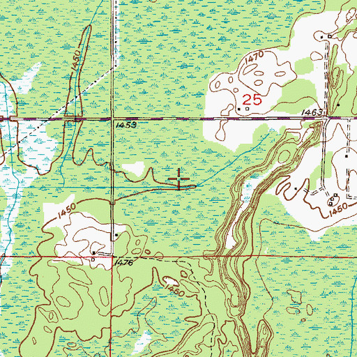 Topographic Map of Wouri Creek, MN