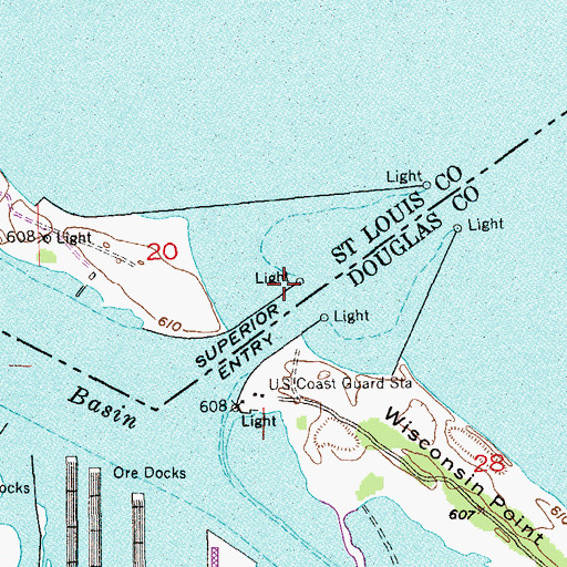 Topographic Map of North Pierh Light, MN