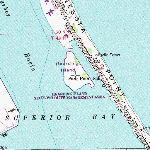 Topographic Map of Hearding Island State Wildlife Management Area, MN