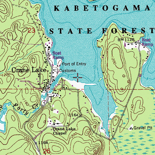 Topographic Map of Scotts Seaplane Base, MN