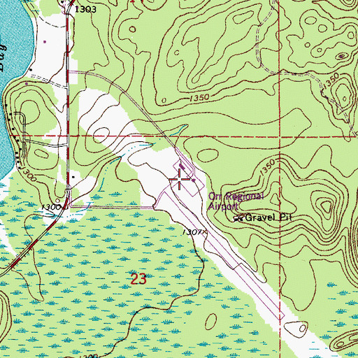 Topographic Map of Orr Regional Airport, MN