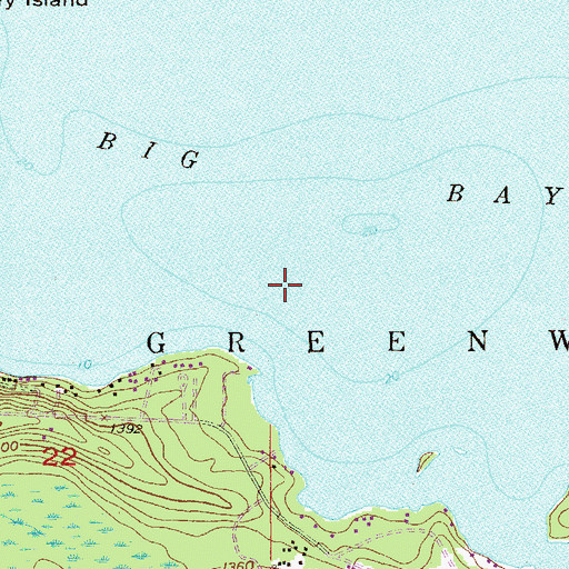 Topographic Map of Irons Point Seaplane Base, MN