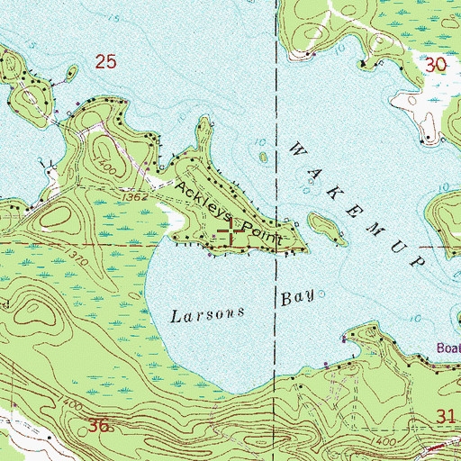Topographic Map of Ackleys Point, MN